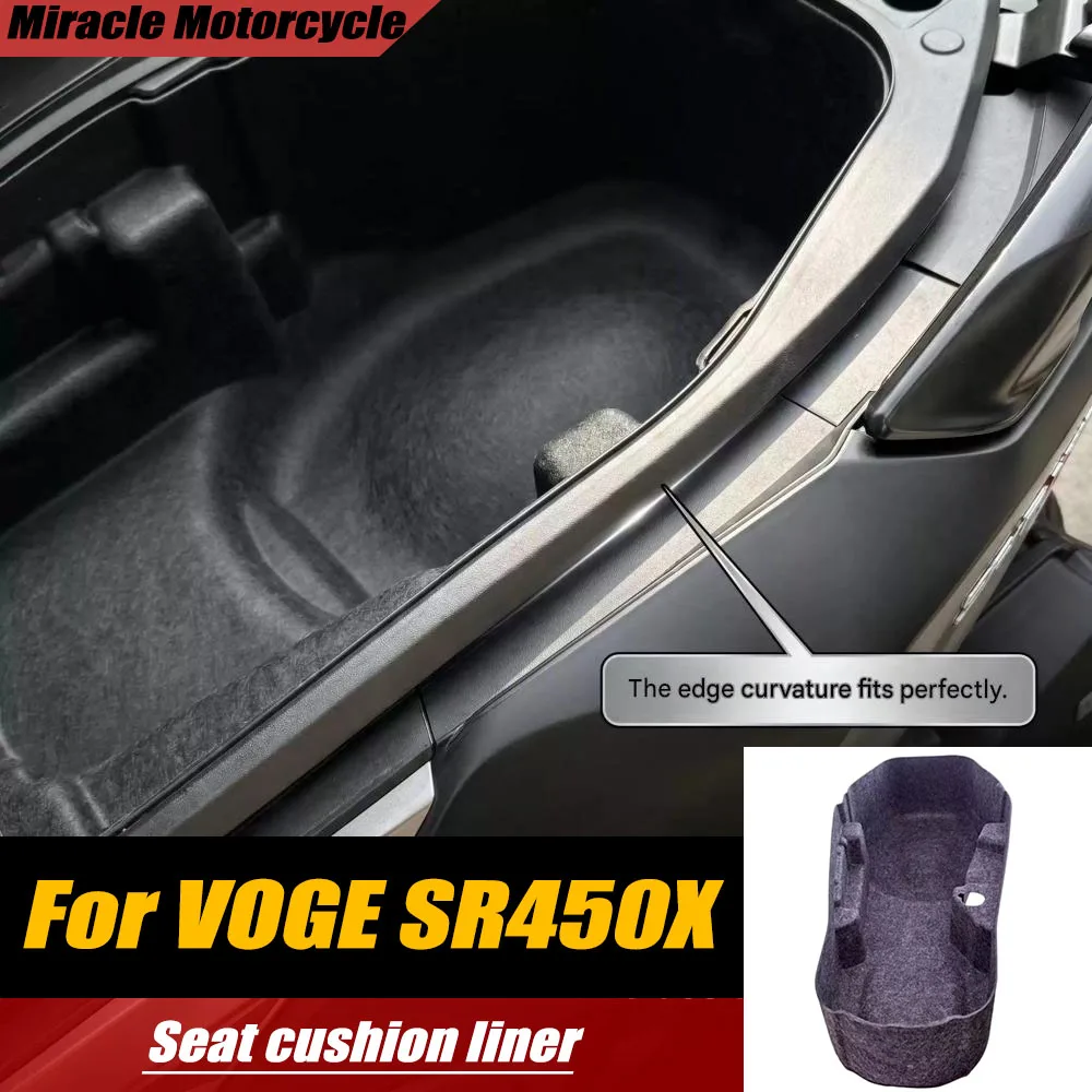 seat bucket pad modification For Voge SR450X seat bucket full package inner lining storage box scratch resistant and silent pad