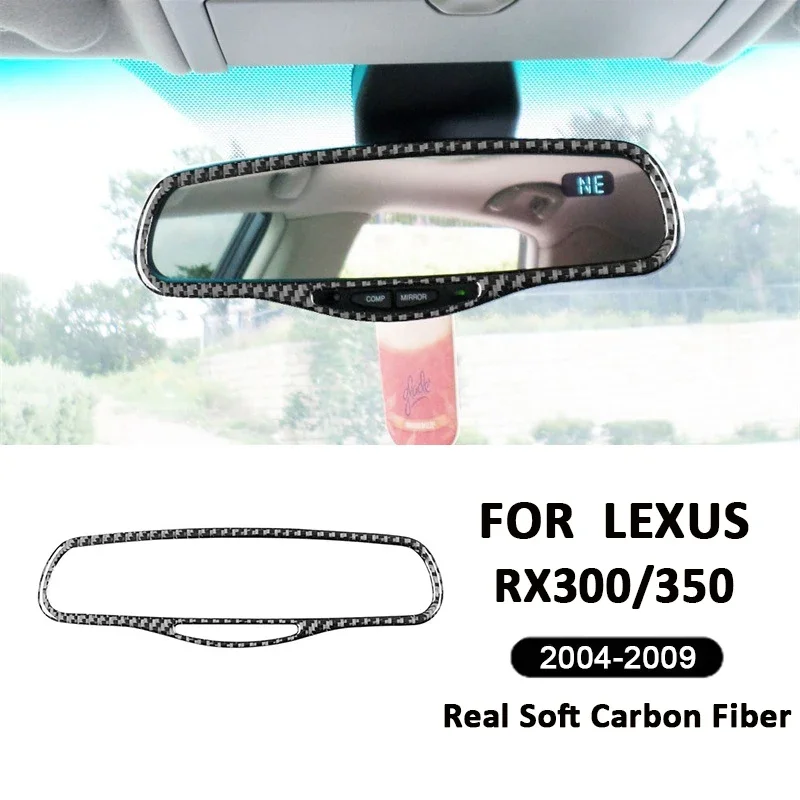 

Carbon Fiber Car Assisting Mirror Rear View Reversing Mirror Frame Decoration Sticker For LEXUS RX300 RX350 2004-2009 Auto Part