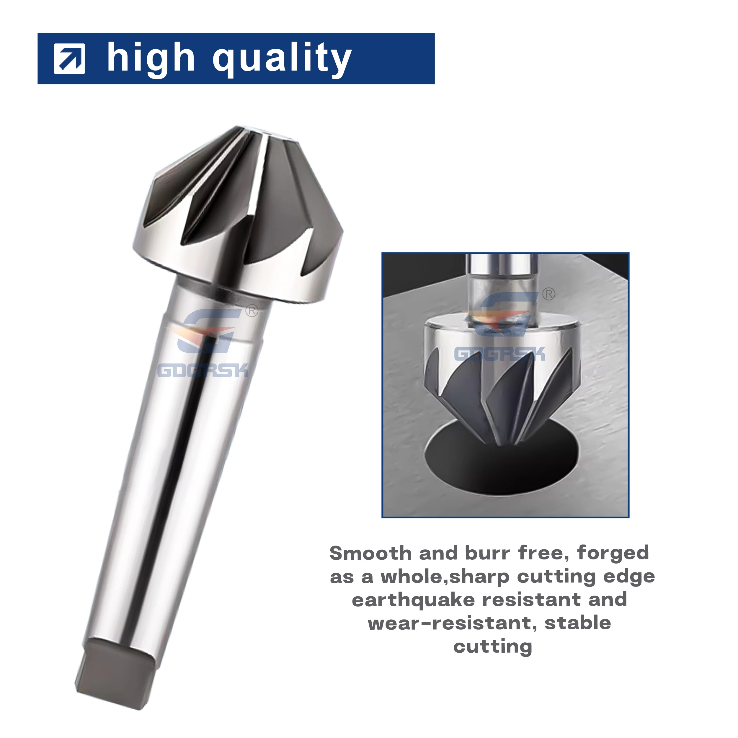 14mm-120-16mm-60度マルチブレードコーンハンドル皿穴ドリル-14-100mmシリーズストレートハンドル面取り皿穴ドリルビット