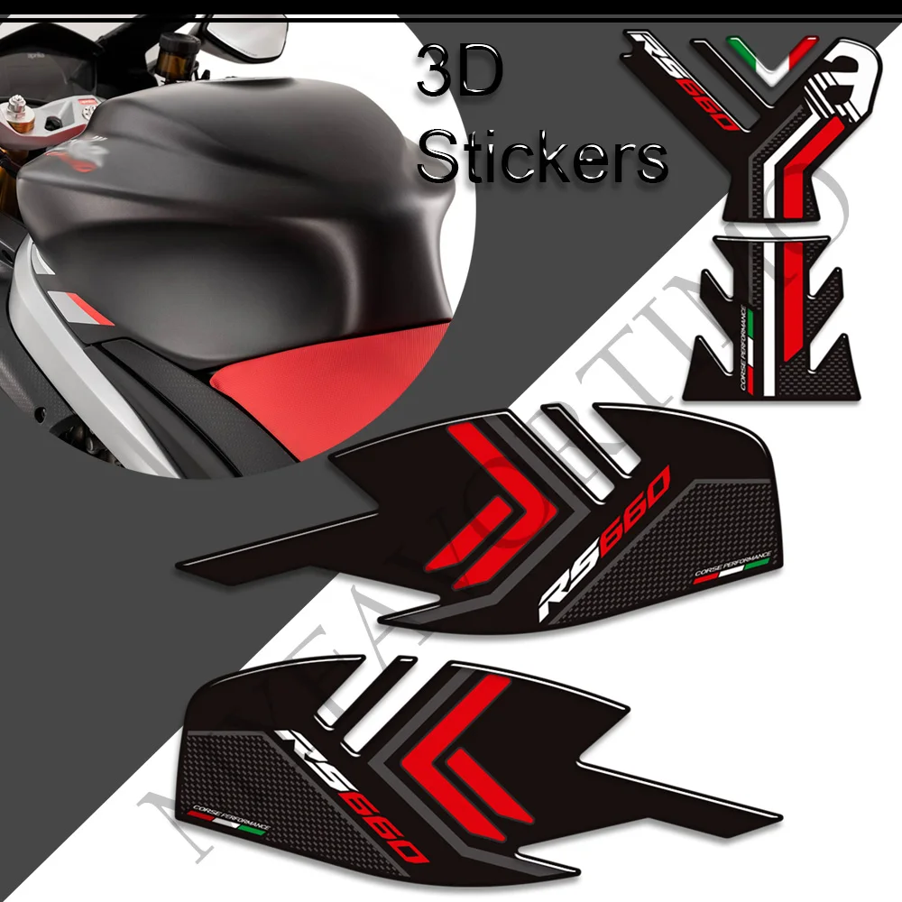 

Motorcycle Tank Pad Grips Stickers Scratch Decals Gas Fuel Oil Kit Knee Protector For Aprilia RS660 RS 660