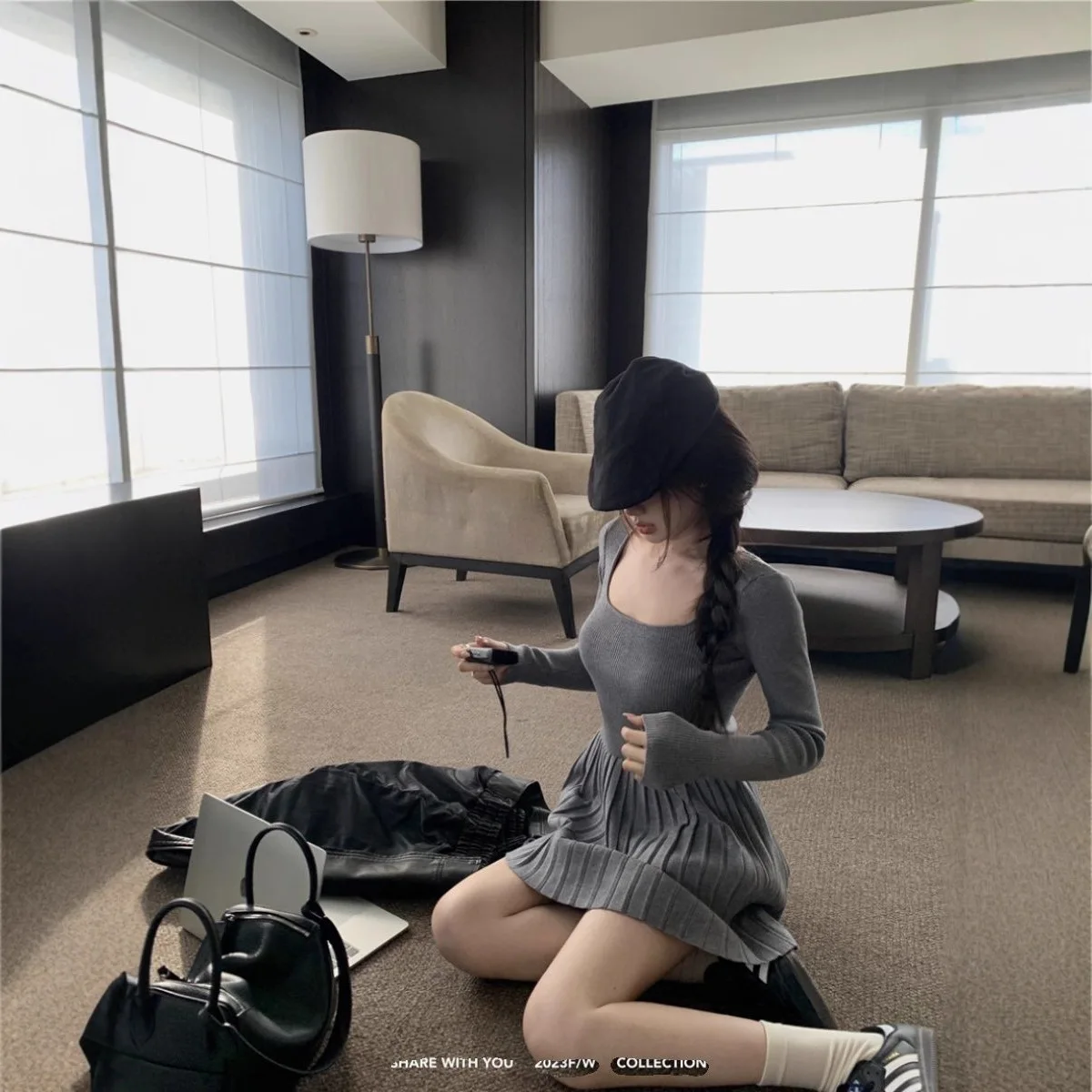 Kleider für Damen, Hochzeiten, Frühling, gehäkelt, Gänseblümchen, Rauchen, Schnürung, Rüschen, A-Linie, Picknick, Mori-Mädchen, Wald, pastoraler Stil, atmungsaktiv, sexy