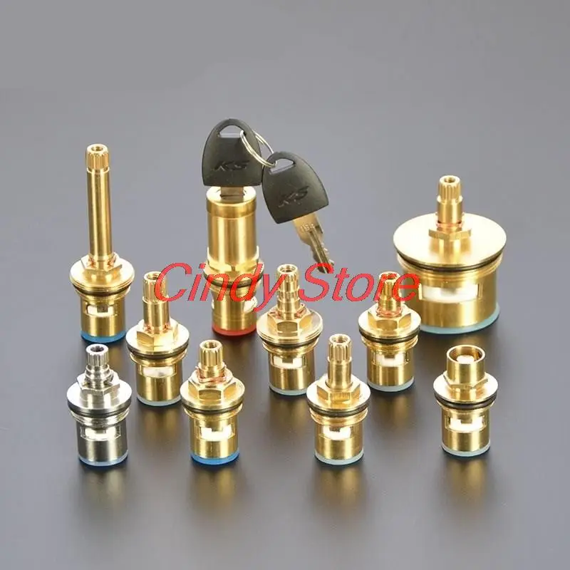 1PC Faucet copper valve core hot and cold water fast opening triangle valve switch ceramic valve core copper head repair parts