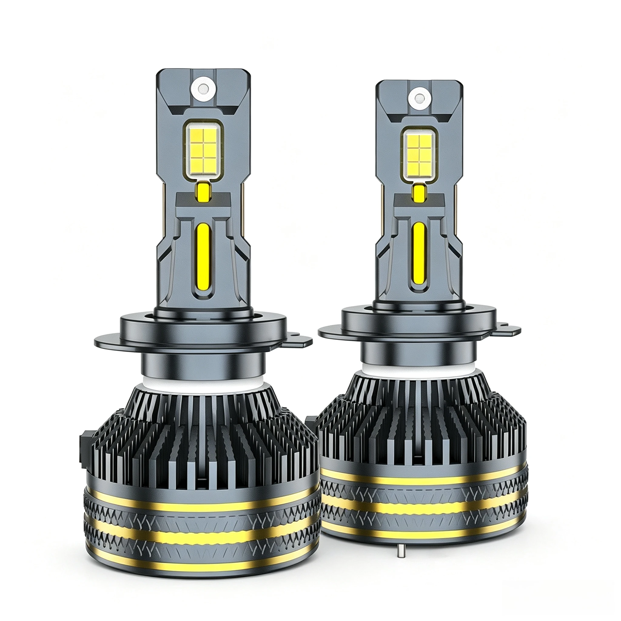 NXY 220W 3 Color LED Headlight Bulbs H7 H1 H4 Hi Low Beam Car Front Lamp 12V 24V Wide Voltage High Power Plug and Play Auto Lamp