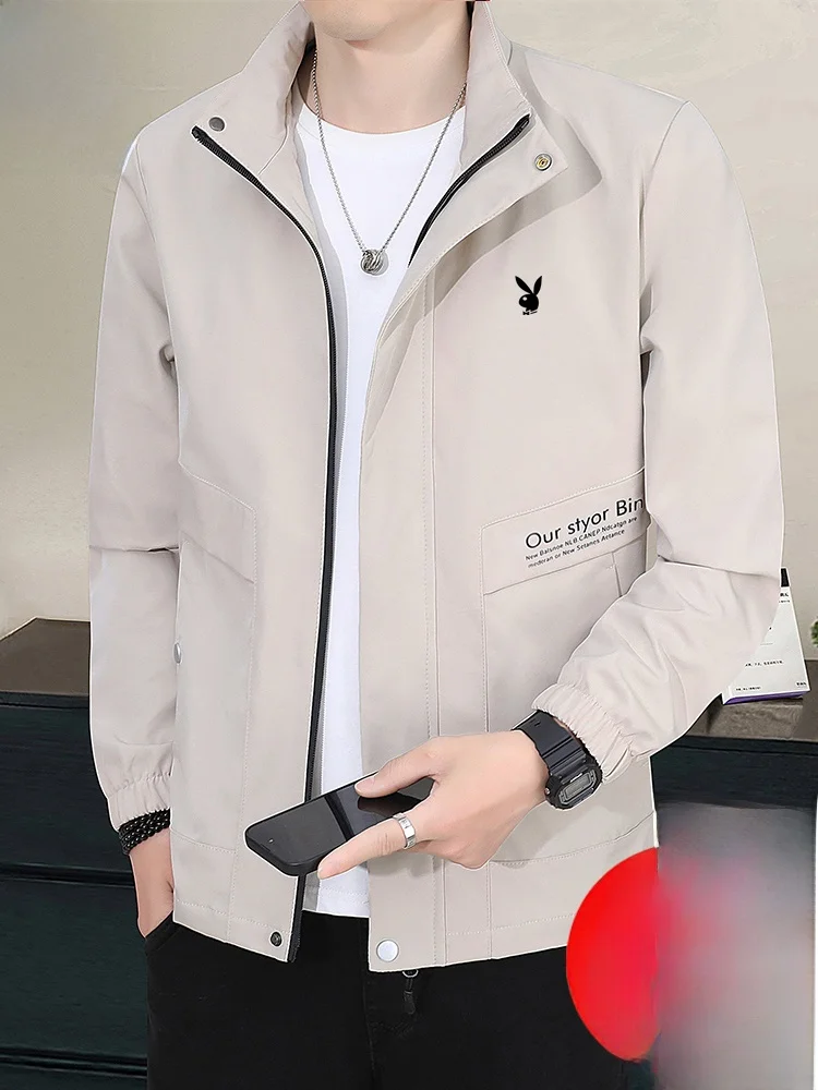 

Men's Jaet Casual Sle Stand Collar Windproof Slim Fit Spring Autumn New Trend Brand Leisure Workwear Versatile