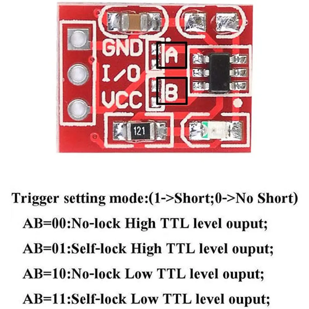 100Pcs TTP223 Capacitieve Touch Schakelaar Knop Sensor Module Single Channel Zelfsluitende/No-Locking Wijzigt Sensor Voor arduino