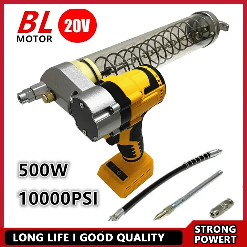Pistola de engrase eléctrica sin escobillas Dewalt, compatible con batería de 20V, inyector de aceite lubricante de alta presión, pistolas de engrase