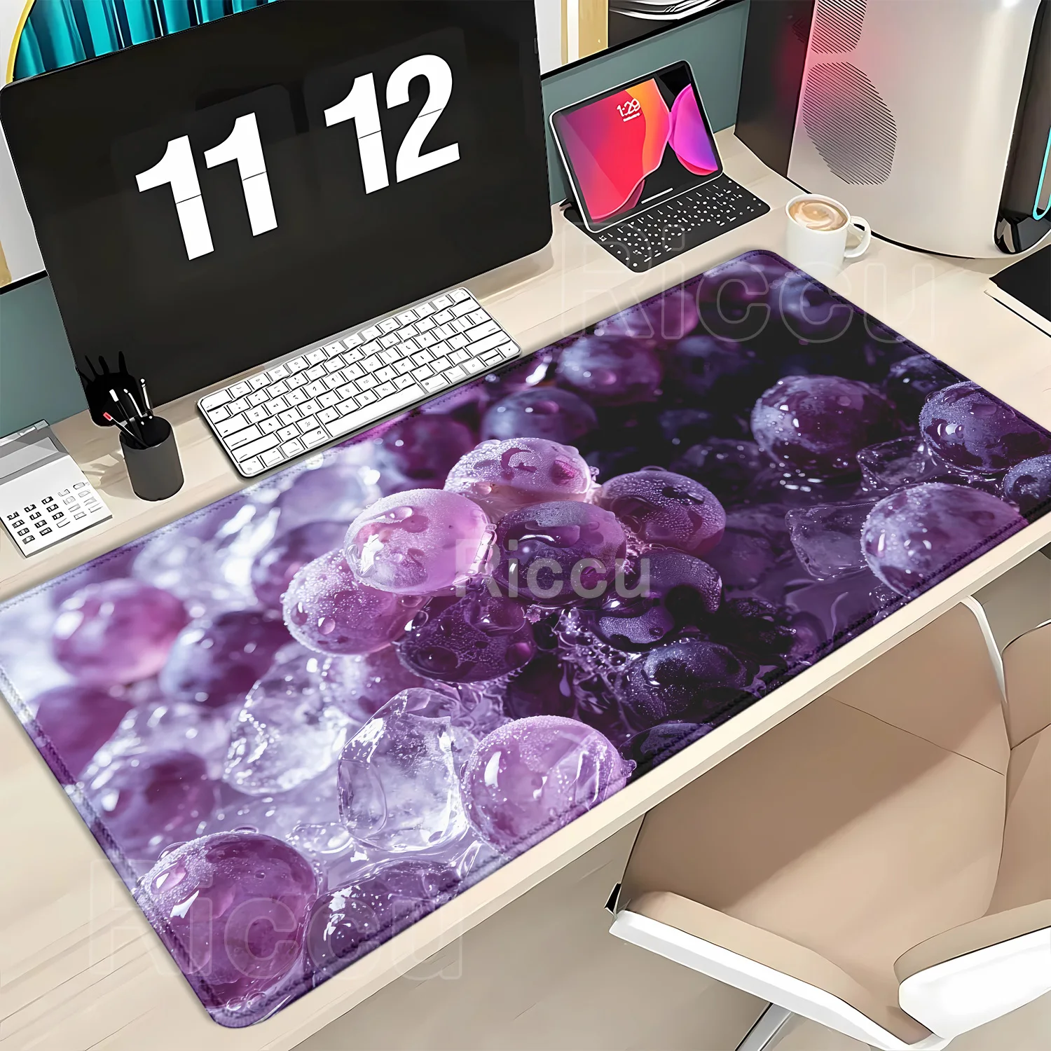 HD printing Chilled Fruit Pattern PC Fresh Art Mouse Pad Large Gaming Mousepad with Thick Stitched