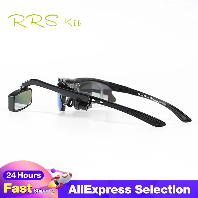 Rrskit Bicycle Rearview Mirror Outdoor Sports Cycling Goggles Rearview Mirror Wide Range Reflector Adjustable Bike Back Sight