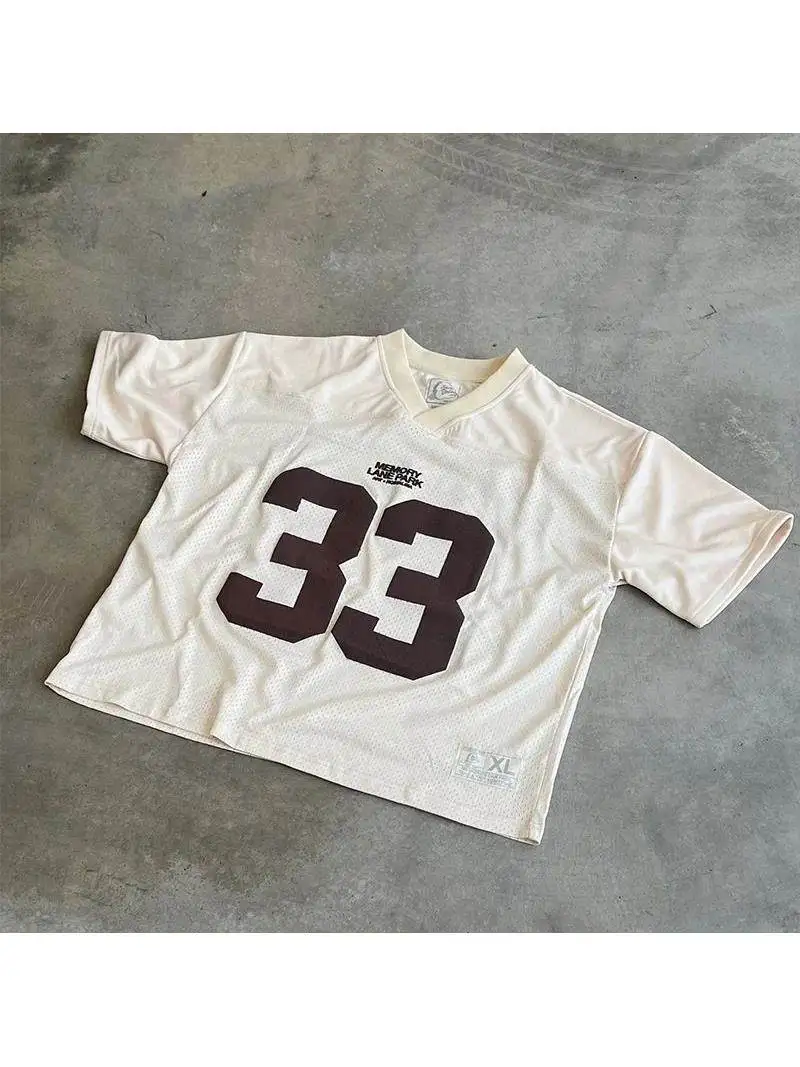 

Y2K American Sle Jersey Tirt Men Women Letter Printed H Faionable Casual Top for All Seasons Brand -37 Deee Temptation