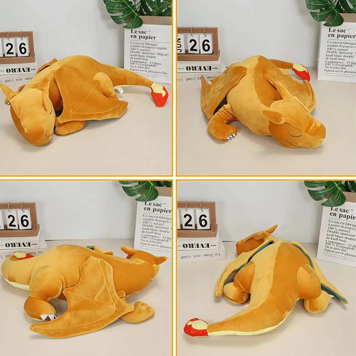 7 Styles Sleeping Pokemon Series Stuffed Doll Charizard Squirtle Bulbasaur Psyduck Dragonite Slowpoke Mew Cartoon Anime Toy Gift