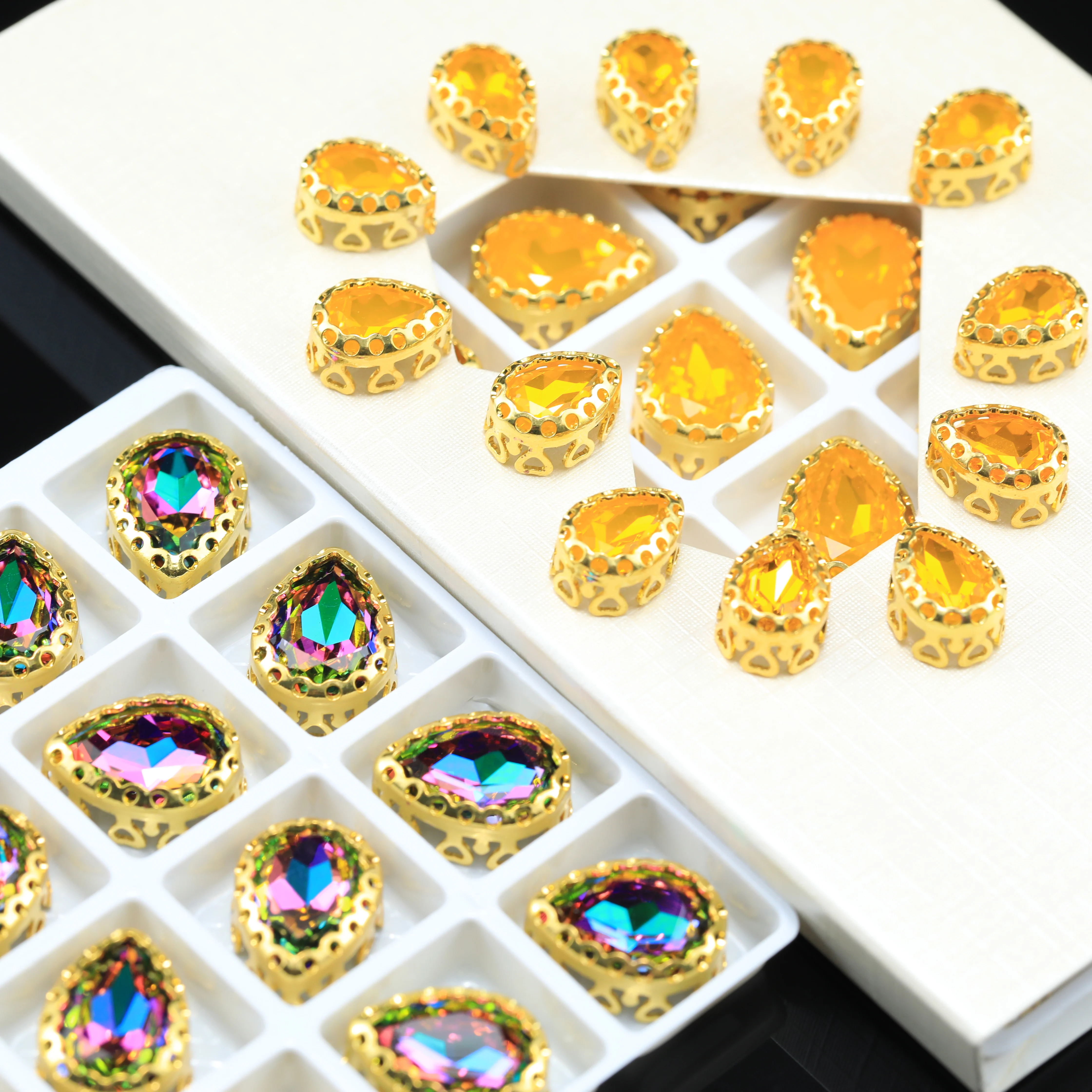 Drop Fancy Stone Bird Nest Claw Rhinestones AB Moonlight Glass Crystals For DIY Shoes Bags Clothing Accessories Wedding Dress