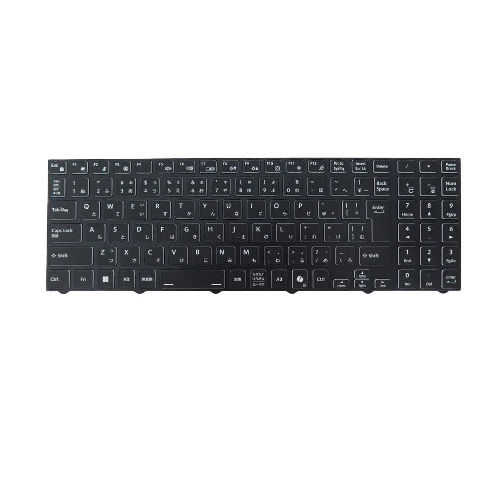 Laptop No Backlit Keyboard For CLEVO V650 CVM23F90J094302 6-80-V6510-21A-1M Japanese JP With AI Key Black Frame New