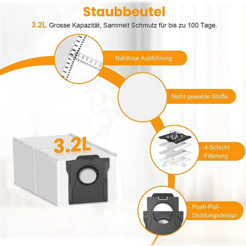 WORTHOWN-20PCS For Dreame X40 Ultra Complete/X40 Master/L40 Ultra Robot Vacuum Parts Main Side Brush Mop Cloth Dust Bags Filters