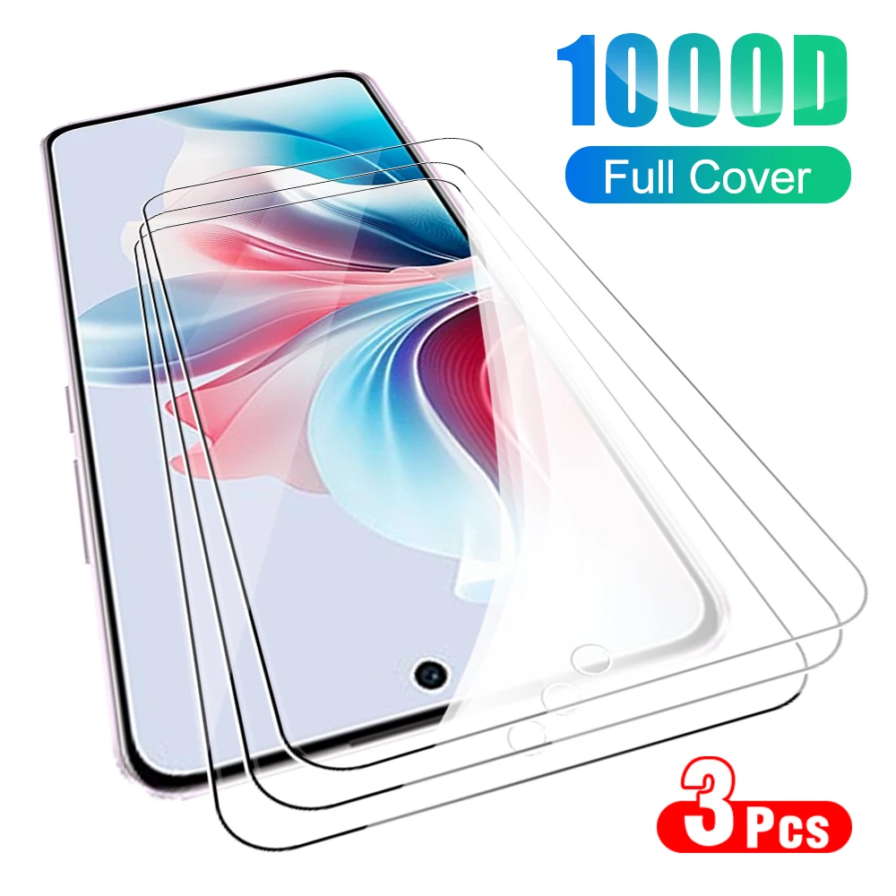 Oppo Reno11 F 5G 용 강화 필름 보호 유리 케이스, 6.7 인치 화면 보호기, 3 개