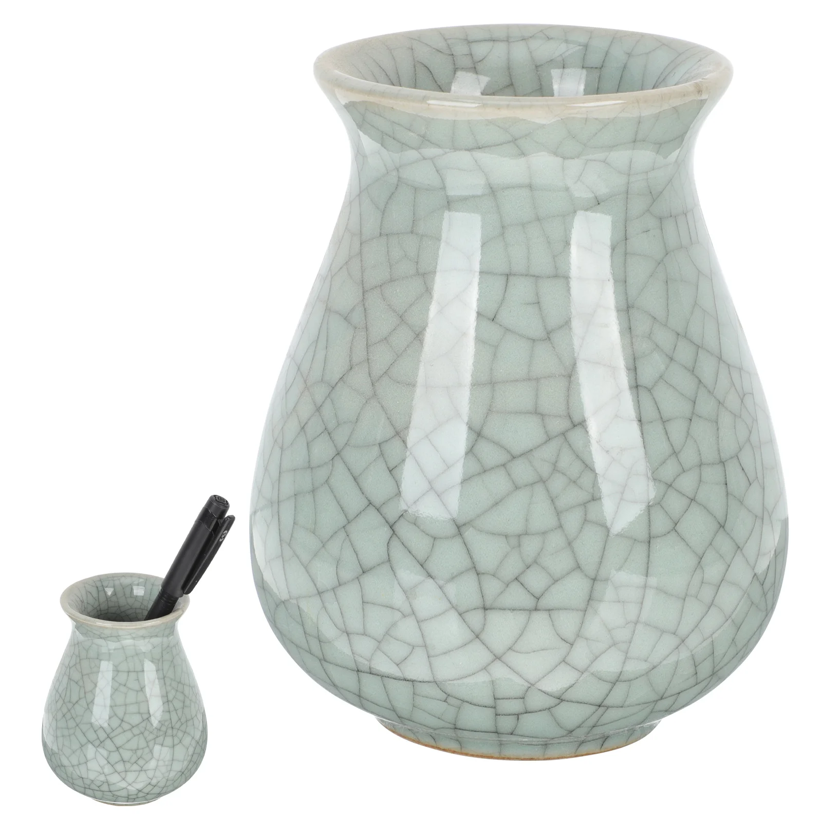 منظم أقلام السيراميك، تخزين رائع متعدد الوظائف لسطح المكتب لأقلام الرصاص وأقلام التحديد وحامل القلم الرصاص للمكتب