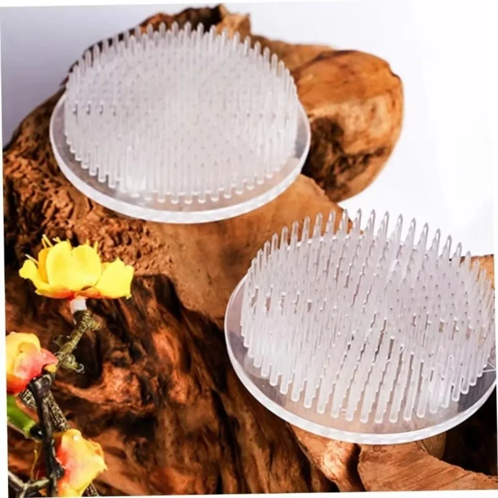 Suction Cup Round Ikebana Stem Holder Dense Spike Structure Transparent Flower Art Fixing Base Fixed Base Flower Arranging Tool