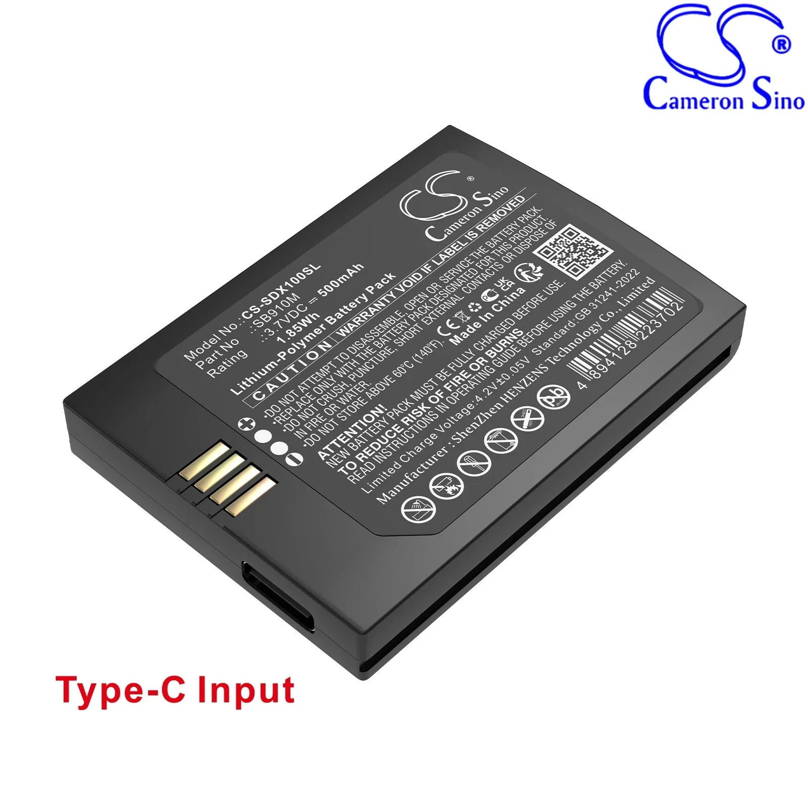 Replacement 3.7V 500mAh Transmitters & Receiver Battery for Shure ADX1M Bodypack Transmitter DX1M G57 DX1M Transmitter SB910M