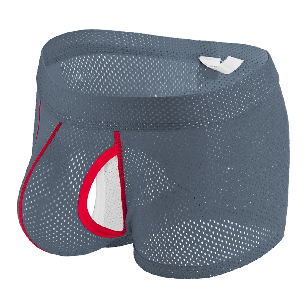 

Side Opening Panties for Men Mesh Hollow Breathable Underwear Boxers