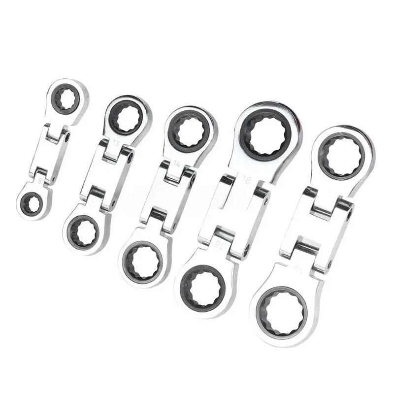 

5-piece set of adjustable ratchet wrench set 8*10-12*13-14*15-16*18-17*19mm