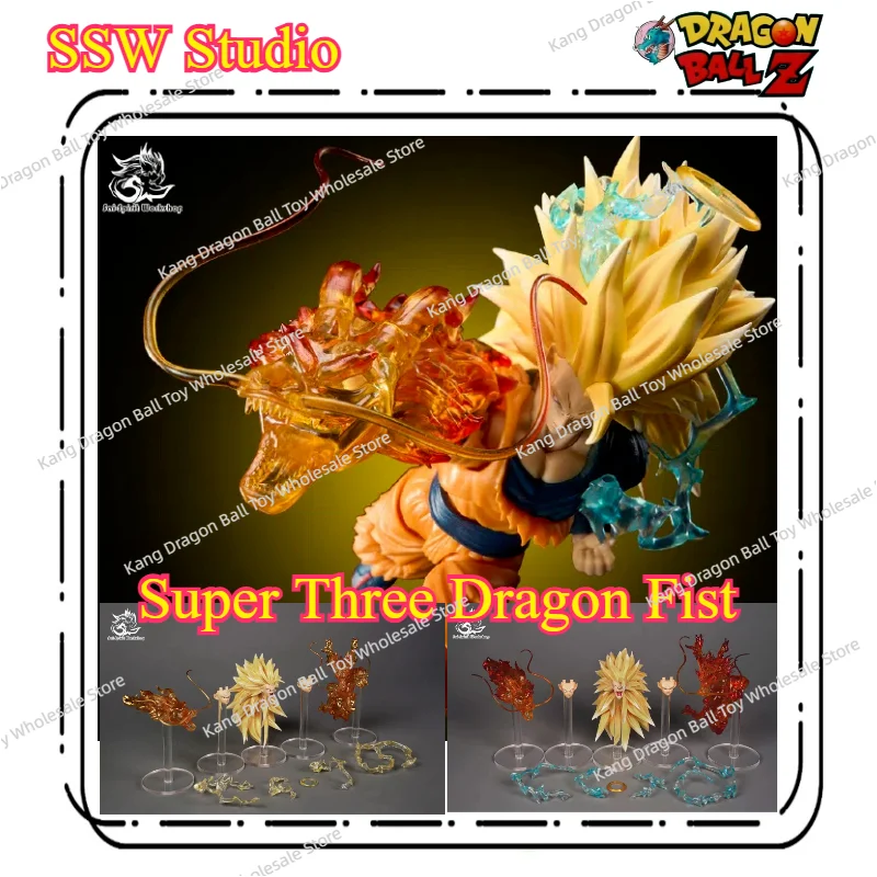 

SSW Scouti Workshop Dragon Ball Super Saiya 3 Son Goku Аксессуары для головы Специальный эффект Dragon Fist Аниме Фигурка Игрушки Подарок