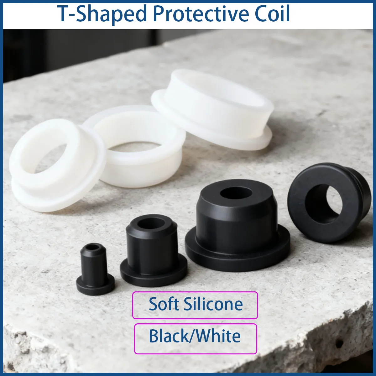 

3.3-113.6mm Round Hollow Silicone Rubber Grommet - O-ring Sealed Gasket, for Electrical Wire Protection & Sealing