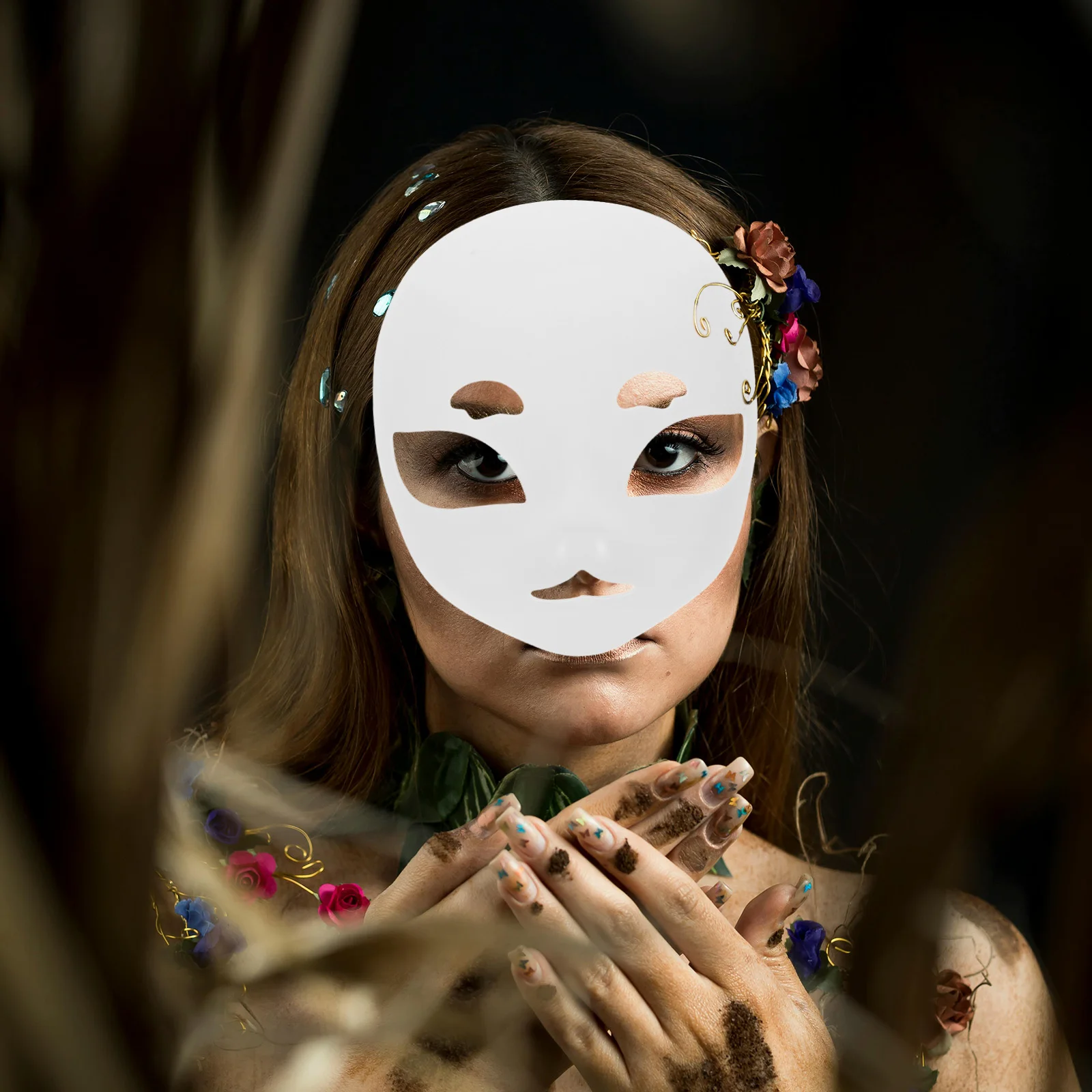 Ongeverfd wit fursuit hoofdbasismasker voor creatieve cosplay Halloween maskerade dierenkostuumaccessoires cosplay masker