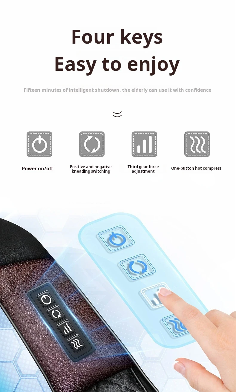 Q02 Heating New Multifunctional Cervical Massager Electric Amazon EBay Best Sell Kneading Shoulder Waist and Back Massager