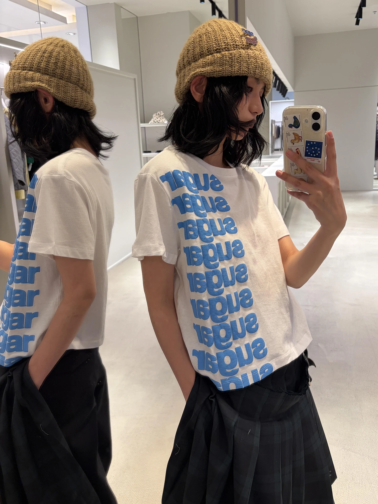 Retro American White Short Sleeve T-Shirt Women Summer Letter Slogan Print Slimming Short Style Spicy Girl Top Trendy