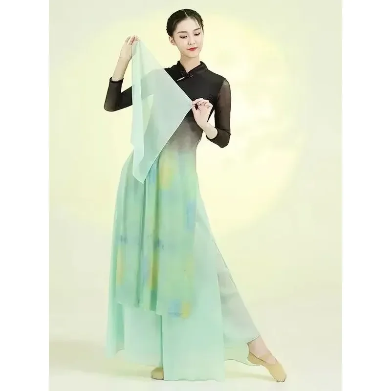 

Traje baile clásico estilo chino tradicional para mujer, ropa baile nacional elegante, ropa actuación escenario d