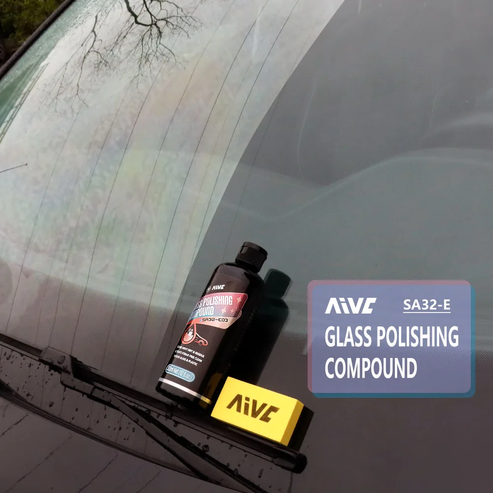 Car Glass Oil Film Remover Aivc Glass Polishing Compound Windshield Cleaner Paste Film Removal Cream Clear Window Auto Detailing