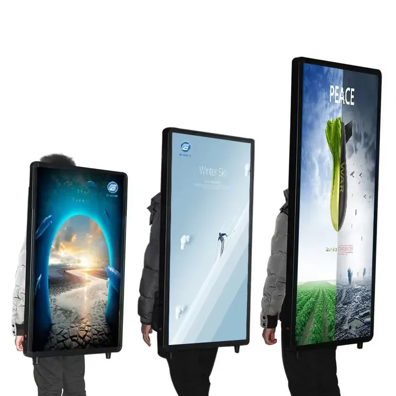 New Digital Programmable LED Backpack Light Box Advertising Portable Walking Billboard Display Screen