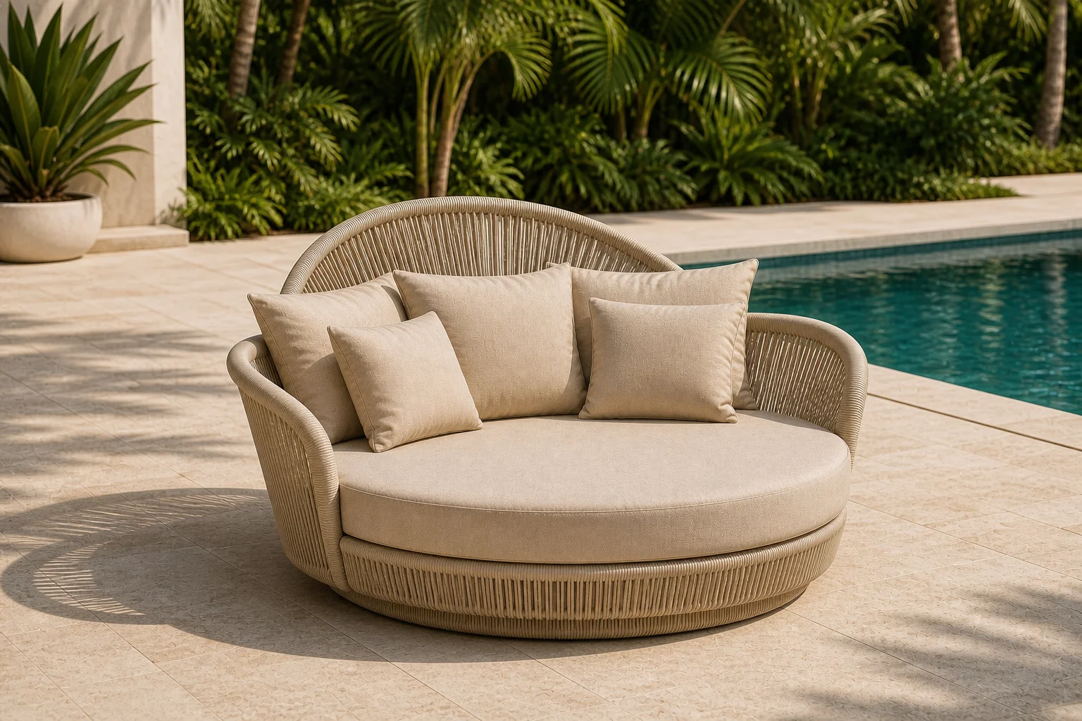 Dış Mekan Yuvarlak Rattan Kane - Outdoor Furniture Without Cushions incelemesi ve fiyatı