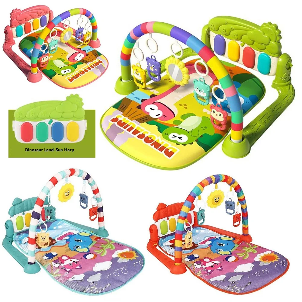 Interesse do bebê cultivo Fitness Stand música Pedal Piano, tapete infantil, cultivo de piano ritmo sentido