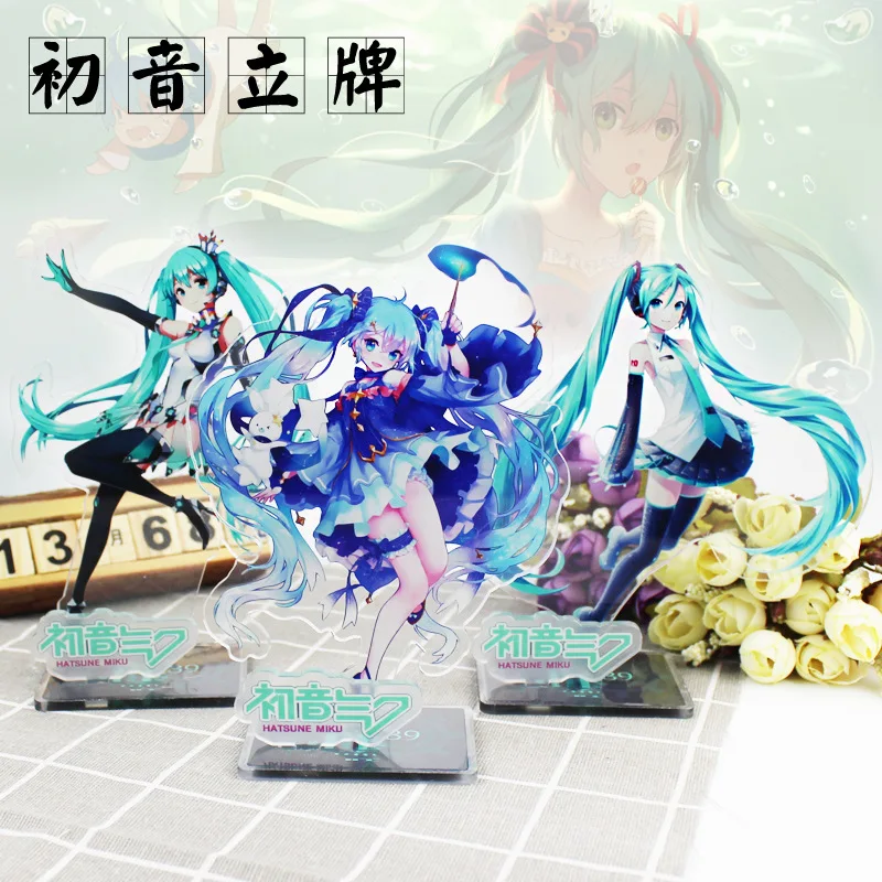 29 arten Hatsune Miku Anime Figur 16Cm Acryl Schlüssel Kette Ornamente Geschenke Anhänger Schnalle Zwei-Seitig Hatsune Miku modell SPIELZEUG Geschenk