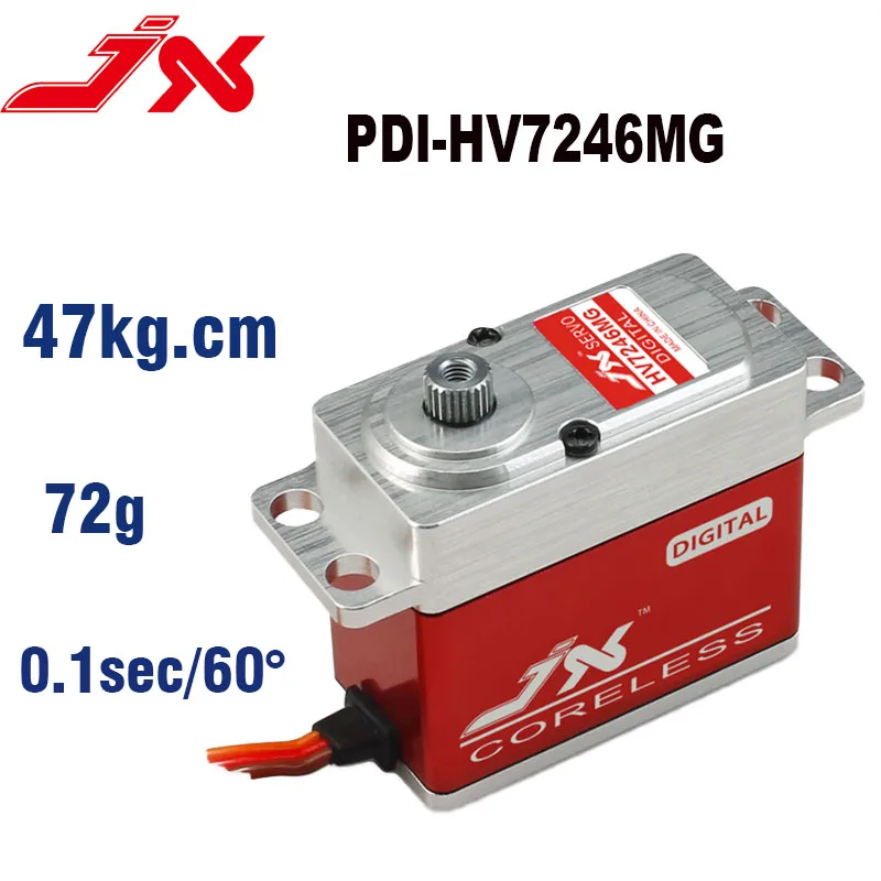 JX PDI-HV7232MG 32KG PDI-HV7246MG 47KG High Precision HV Full CNC Coreless Standard Servo For RC Helicopter DIY Accessories