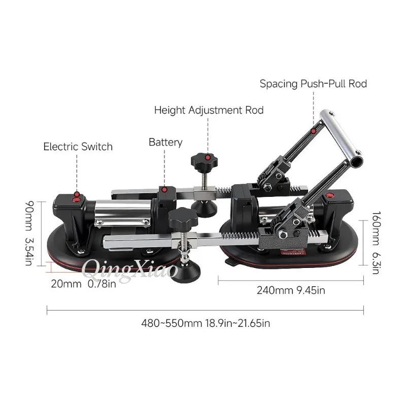 Industrial Slab Tile Leveling Puller With Strong Vacuum Suction For Granite Marble Panel Joint Seam Tightening And Alignment