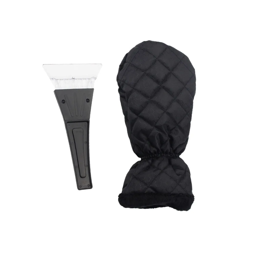 

Car Ice Shovel De-Icing Spatula Thickened Thermal Gloves Snow Removal Tool Ergonomic Slip-Free Waterproof Warm Car Snow