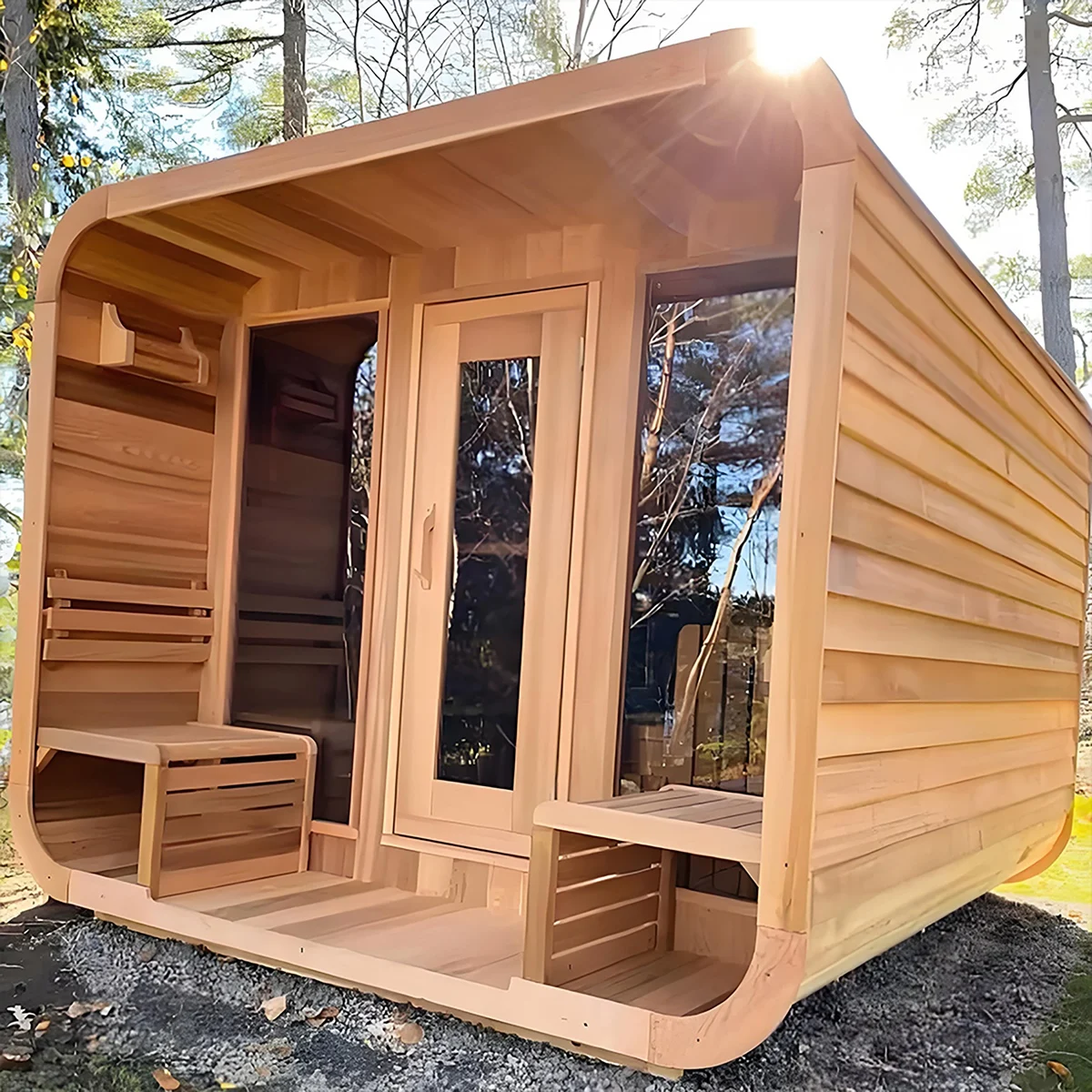 Luxurious Outdoor Sauna: Experience Nature's Comfort and Serenity Dry