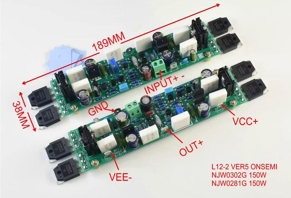 DIY kit of Ljm L12-2 Stereo Audio CLASS AB Power 2.0 Post-Amplifier Board