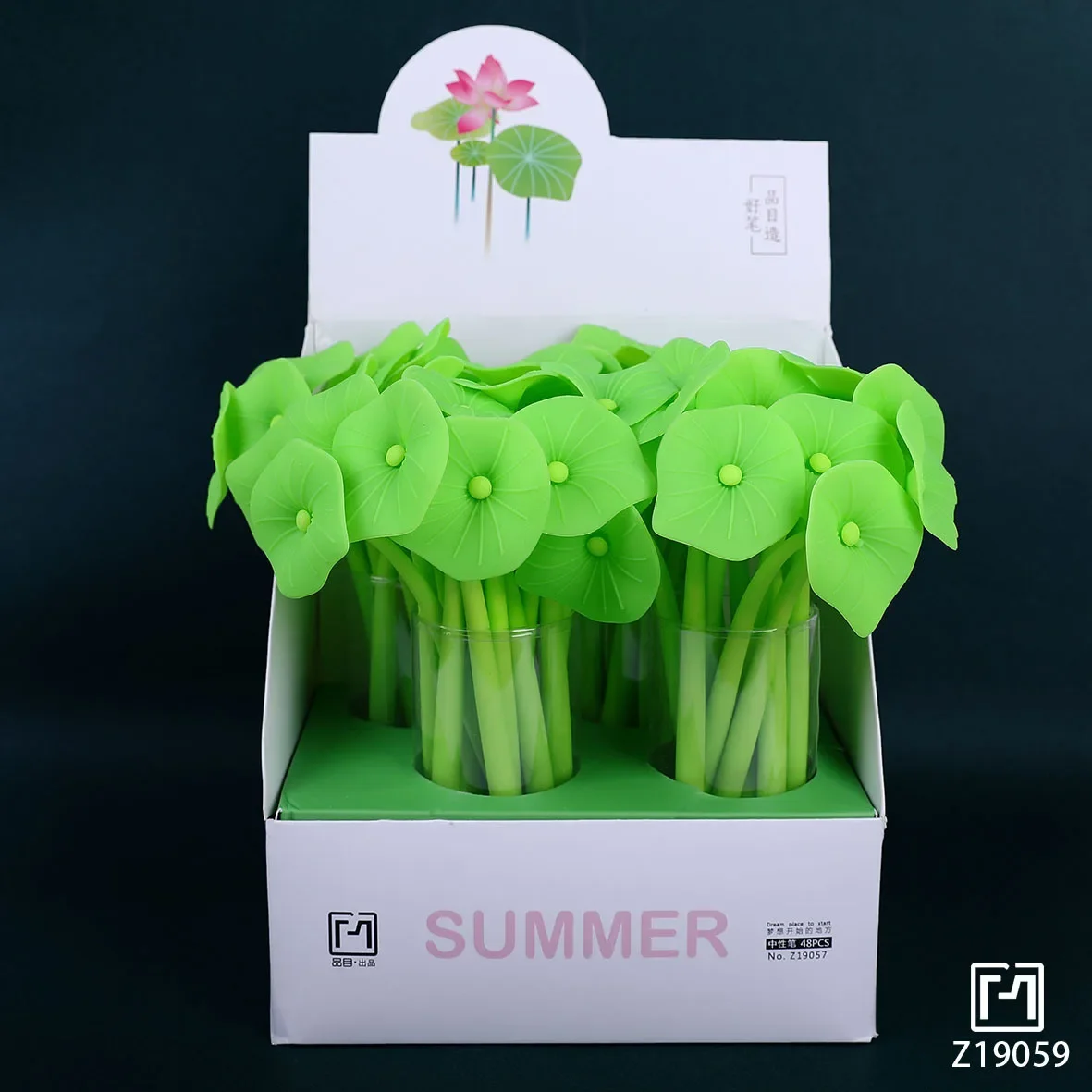 

16PCS lotus leaf fresh and eye-catching 0.5mm black gel pen creative pen for students