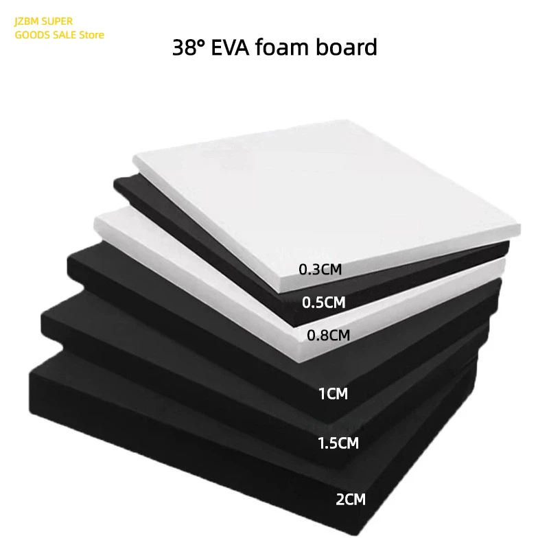 1pc 3/5/8/10/15/20mm Thickness EVA Foam Sheet Sound Absorption Insulation EVA Rubber Pad Foam DIY Process Model Making Material