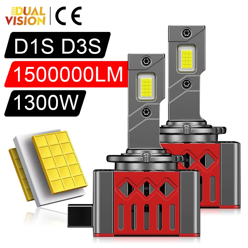 

Dualvision D SERIES D1S D3S LED Canbus 1300 Вт Автомобильные фары Лампы HID D1R D3R 6000K Автолампы Plug&Play HID Conversion Kits 12 В