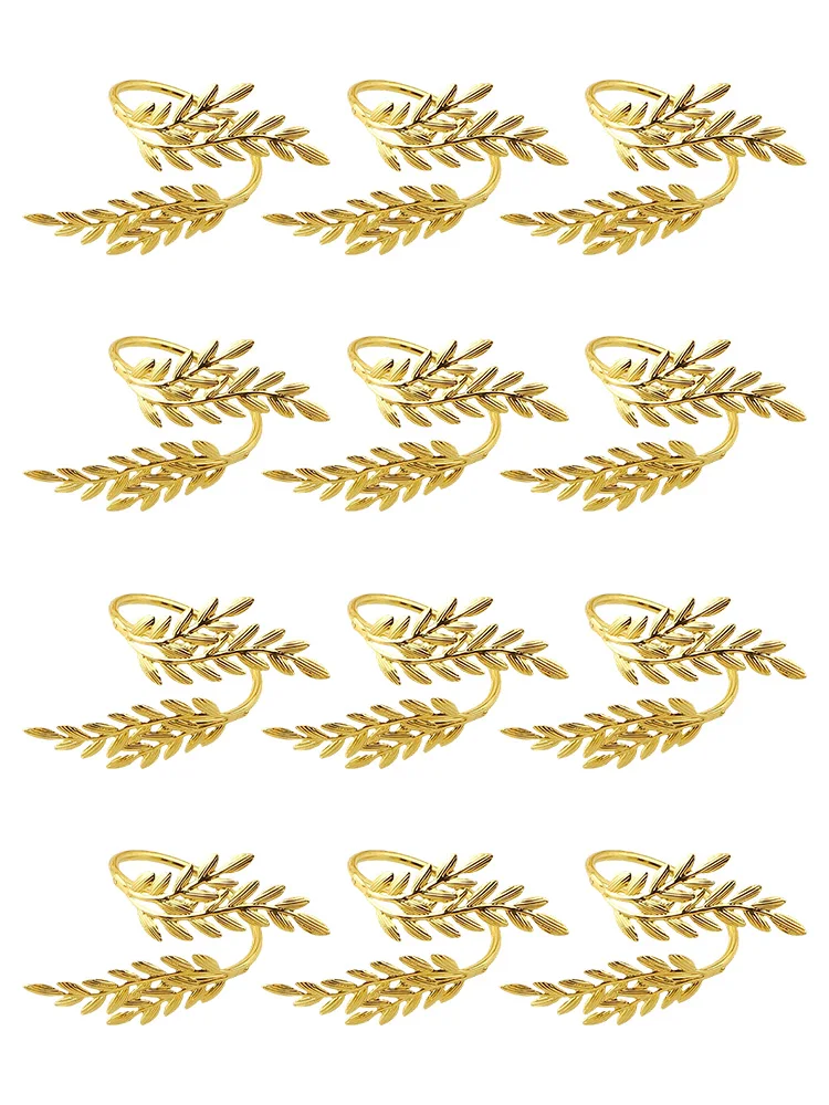 12 Elegant Metal Napkin Rings For Wedding Decor Birthday Party Table Accessories Formal Dining And Celebration Table Setup