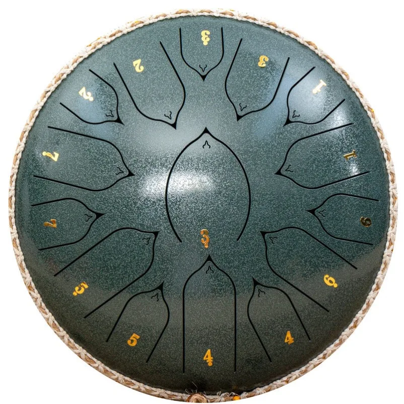 

2025 13 Inch 15 Tones Full AccessoriesEmpty Drum Wholesale Children Adult Musical Instrument Empty Drum Steel Tongue Lotus