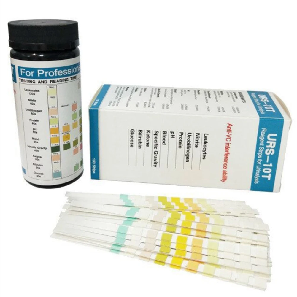 QWE-100 Strips URS-10T Urinalysis Reagent Strips 10 Parameters Urine Test Strip