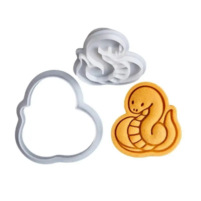 

E8BD Enhancing Your 2025 New Year Celebration with Snake Cookie Molds Party Theme Baking Accessories Present for Baking Lover