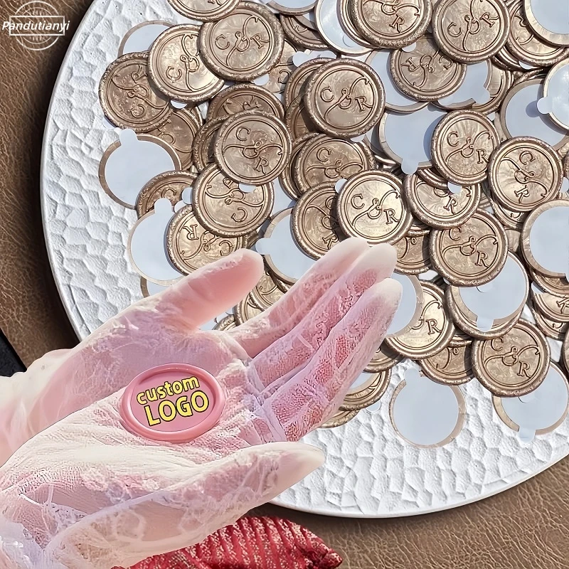

Custom LOGO Wax Seals Reusable Envelope Stickers Wedding Stationery Personalized Self-Adhesive Seals DIY Pre-Glued Wax Seals
