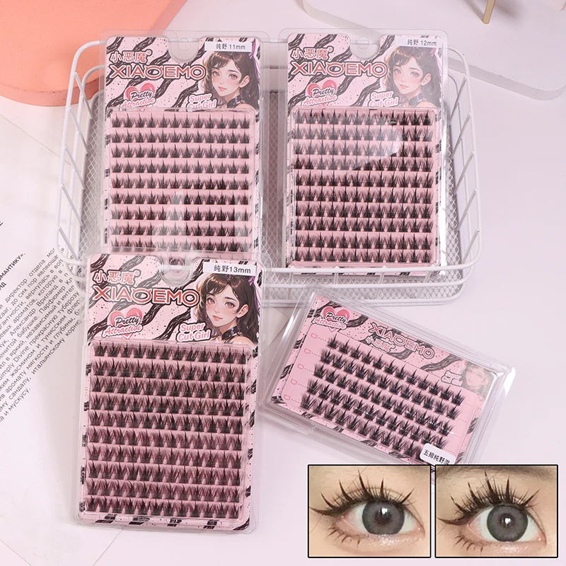 5/10 แถวขนตาส่วนบุคคล DIY Segmented Manga ขนตาธรรมชาติกลุ่ม Lashes Extensions ขนตาปลอมเกาหลีแต่งหน้า