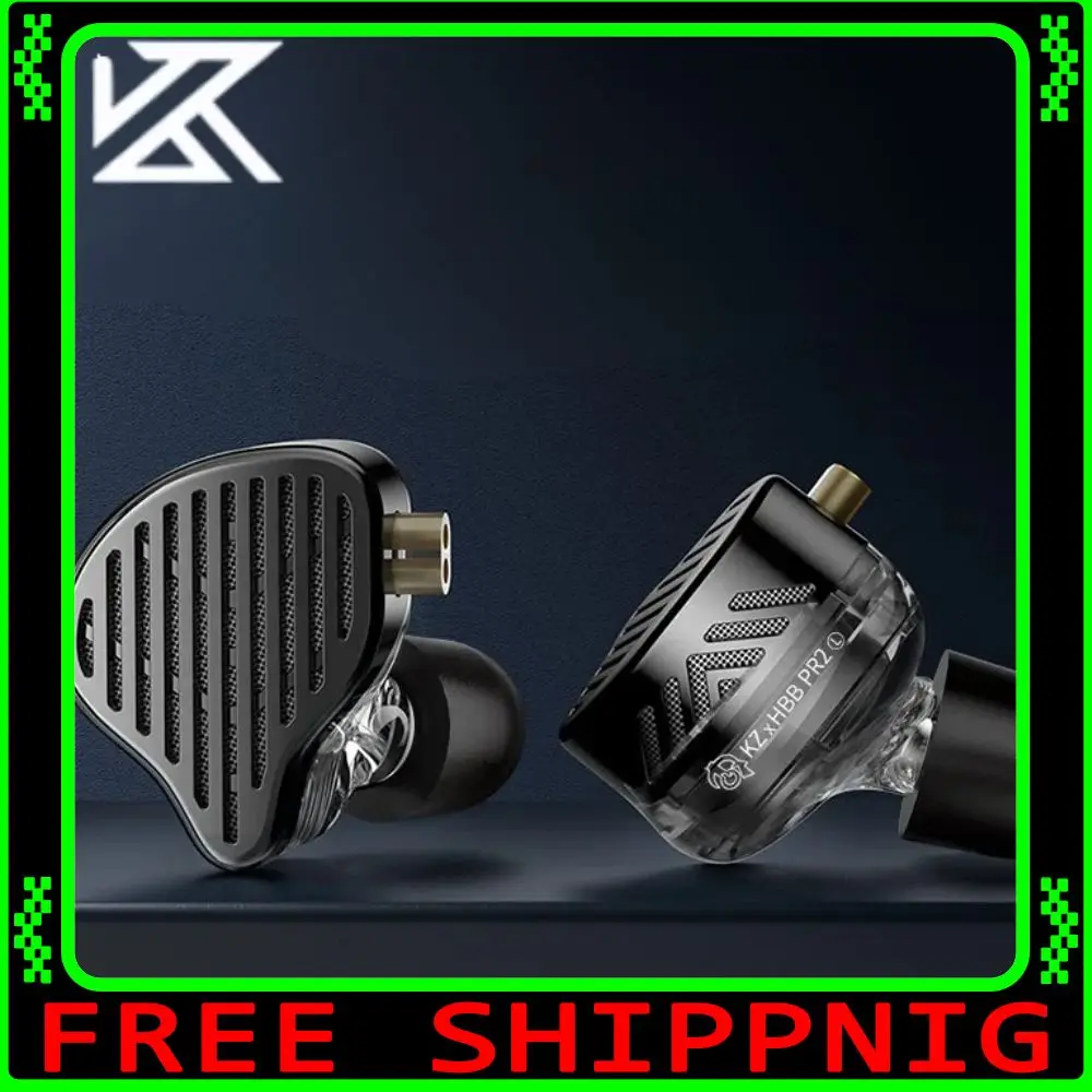

KZ X HBB PR2 Наушники с плоским приводом и двойной полостью, музыкальные наушники, Hi-Fi басовый монитор, наушники-вкладыши, спортивная гарнитура