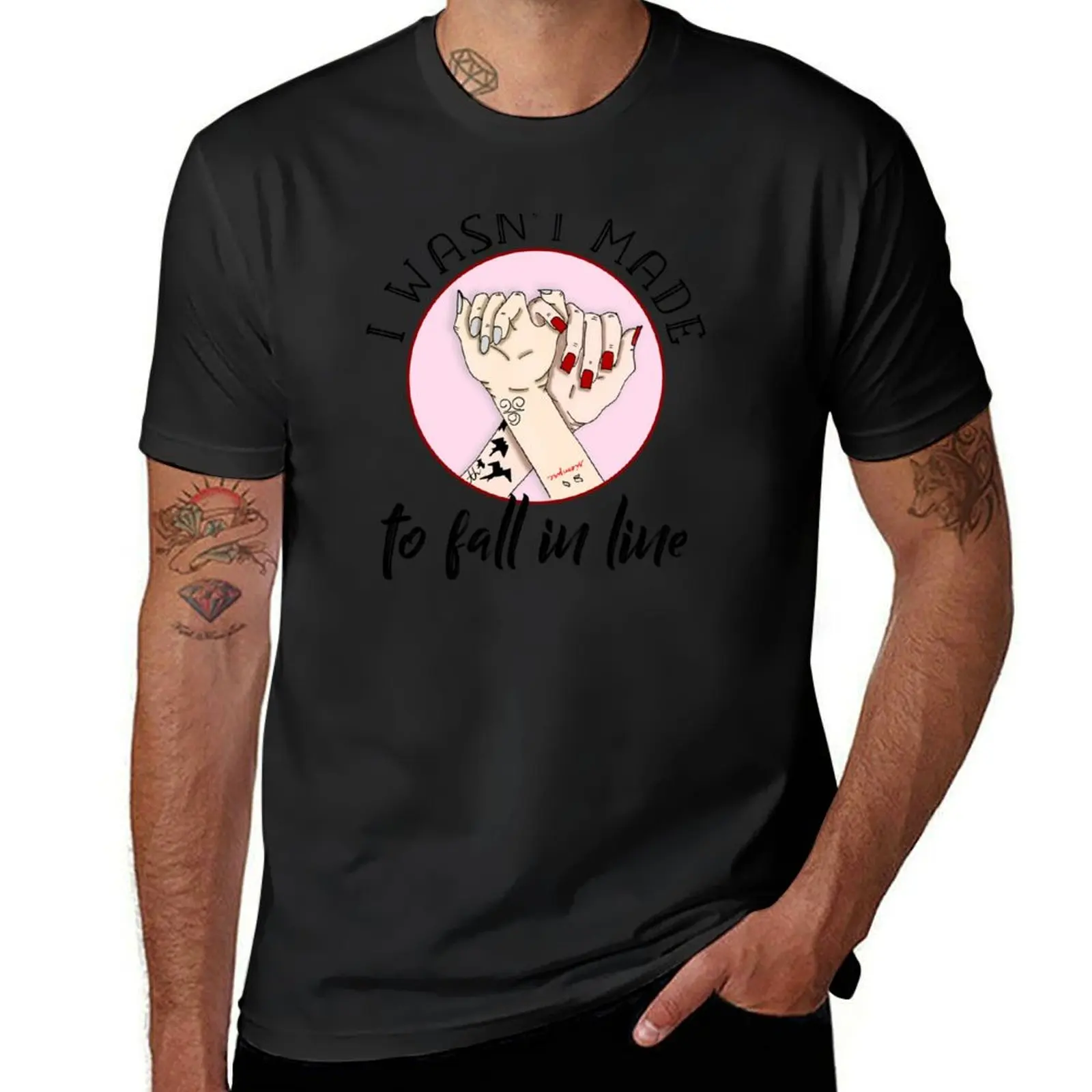 

Fall In Line T-Shirt valentines boutique clothes cotton graphic tees graphic tee shirt tee shirts for men